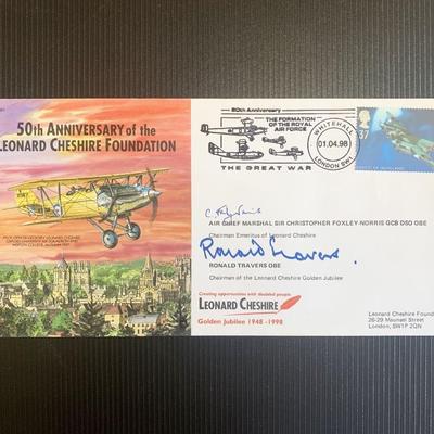Christopher Foxley Norris and Ronald Travers Obe signed first day cover