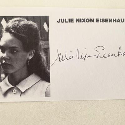 Julie Nixon Eisenhower original signature
