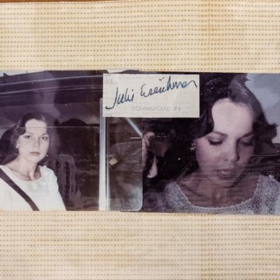 Julie Eisenhower Original Photos and Signature from backstage at the Merv Griffin Show. 1980's.