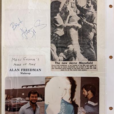 Alan Friedman Original Photo Album Page and Signature Cut.