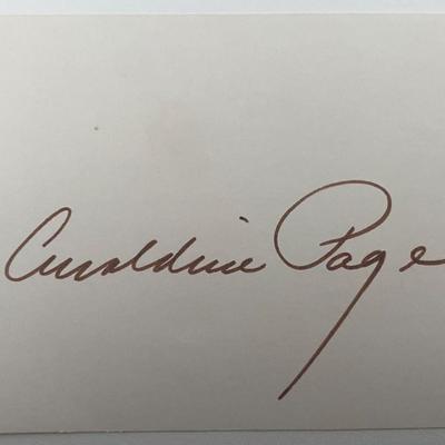 Geraldine Page original signature