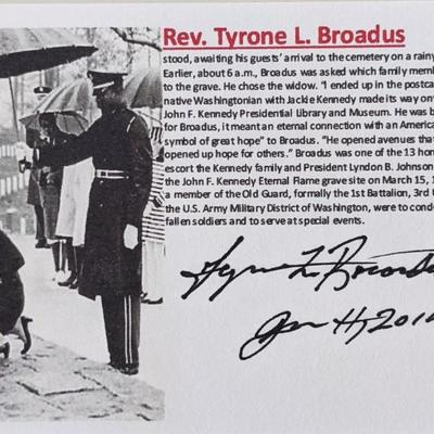 Tyrone L Broadus signed card
