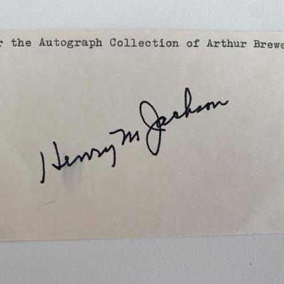 US Senator Henry M Jackson original signature