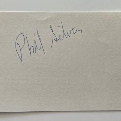 Phil Silvers original signature cut