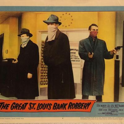 The Great St. Louis Bank Robbery original 1959 vintage lobby card