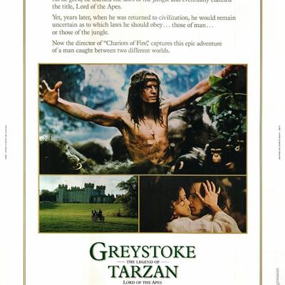 Greystoke: The Legend of Tarzan Lord of the Apes original 1984 vintage one sheet movie poster