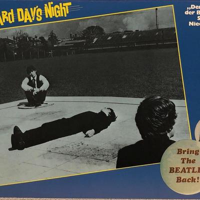 A Hard Day's Night original 1982R vintage lobby card