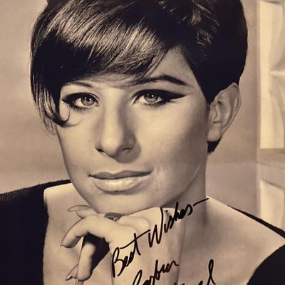 Barbra Streisand signed photo. 8x10 inches