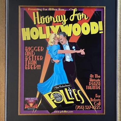 The Fabulous Follies Hooray For Hollywood unsigned poster