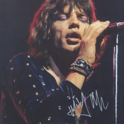 Mick Jagger signed photo