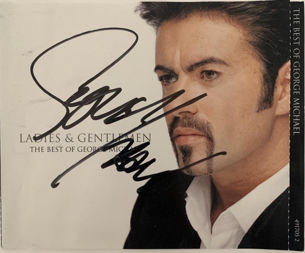 Michael The Best Of signed CD cover
