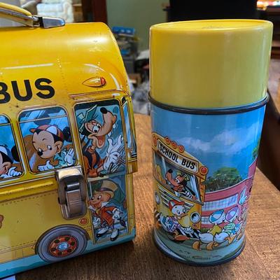Vintage 1960 Walt Disney School Bus Lunch Box