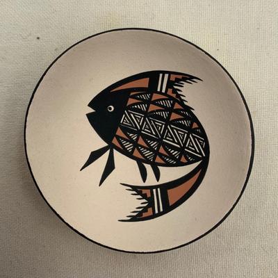 Acoma Fish Plate by D. Reano