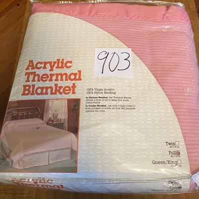New Pink Acrylic Thermal Blanket