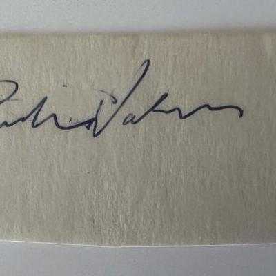 Rock and roll pioneer Ritchie Valens original signature 