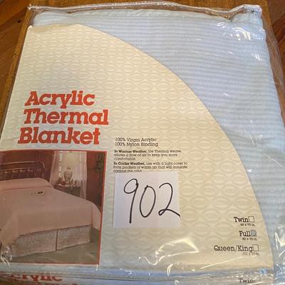 New Blue Acrylic Thermal Blanket