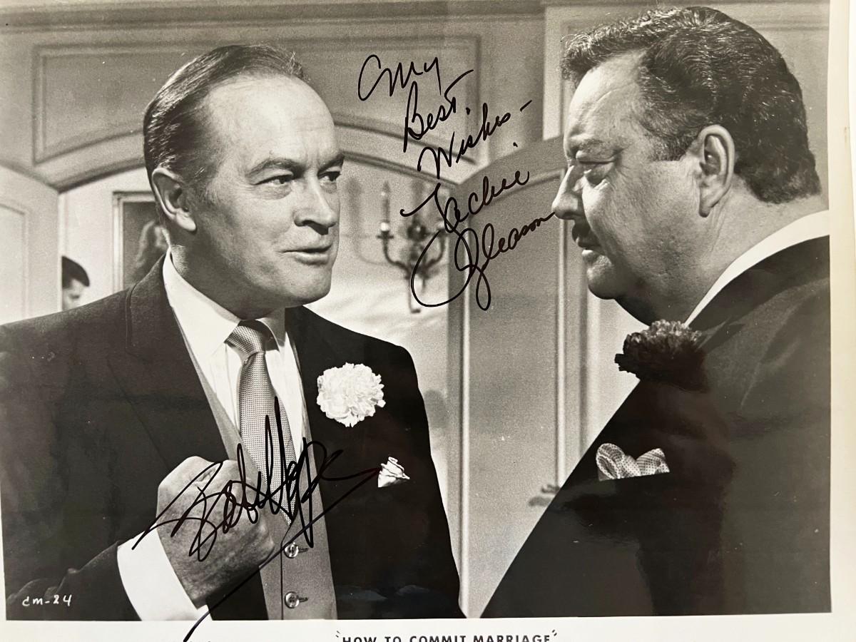 Bob Hope and Jackie Gleason signed movie photo | EstateSales.org