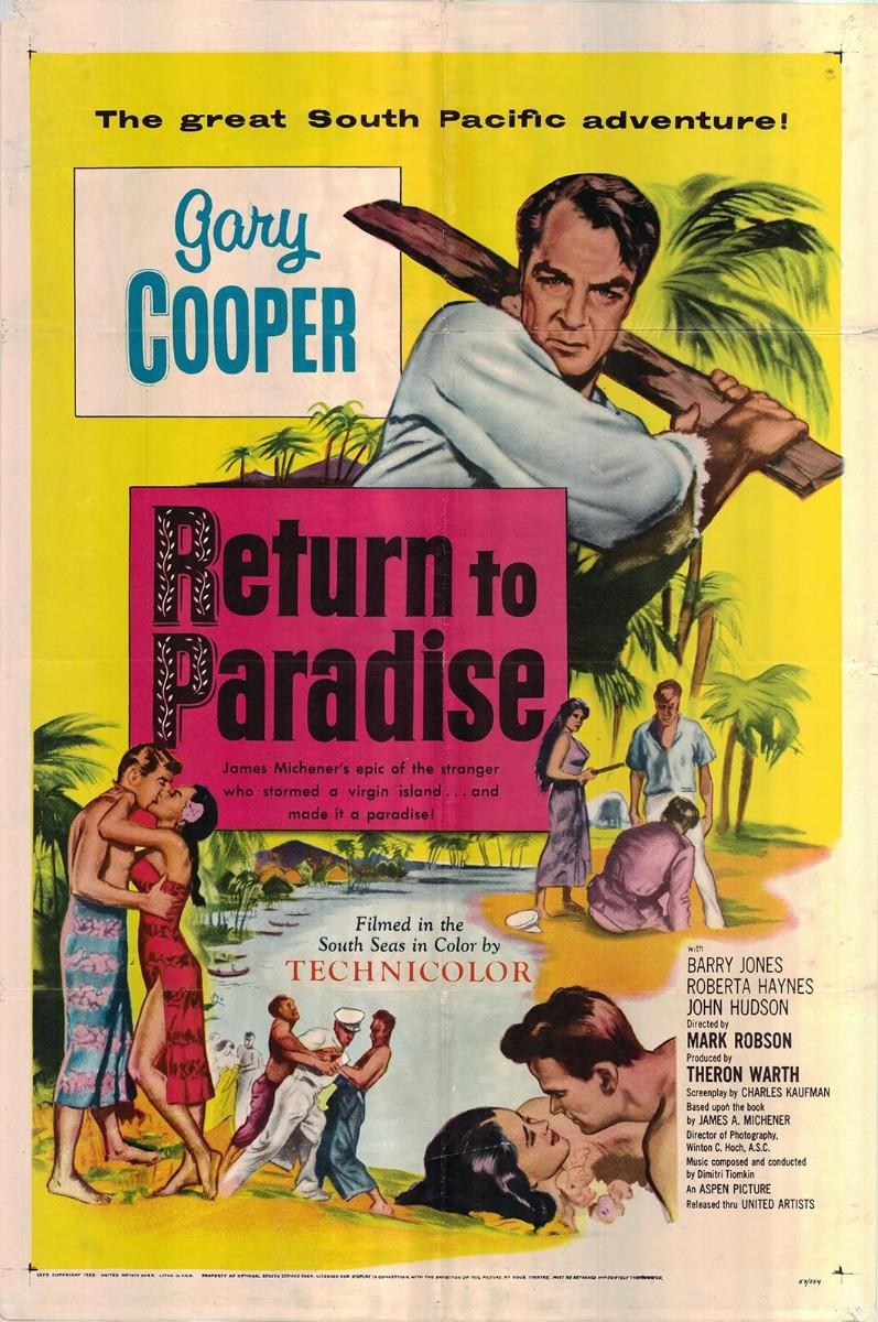 Return to Paradise original 1953 vintage one sheet movie poster