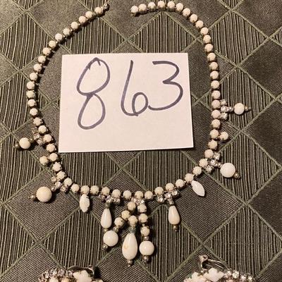 Necklace and Clip Earrings