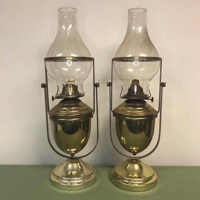 LOT10M: Plume & Atwood Risdon Oil Lamps