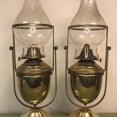 LOT10M: Plume & Atwood Risdon Oil Lamps