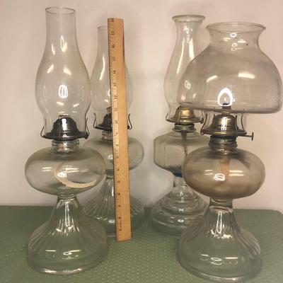 LOT12M: Hurricane Style Oil Lamps