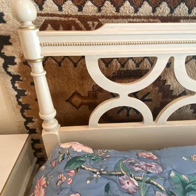 Vintage 1966 White French Provincial Full Size Bed HUNTINGTON BEACH