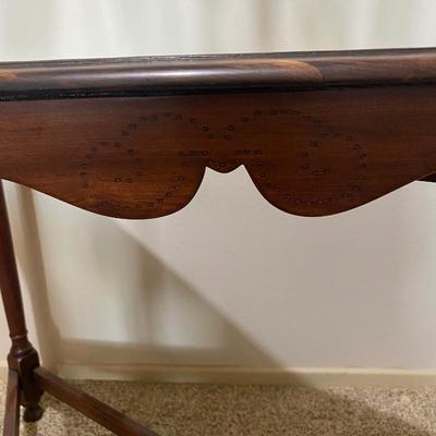 Vintage Antique Oak Triangle Shaped Console Corner Table HUNTINGTON BEACH