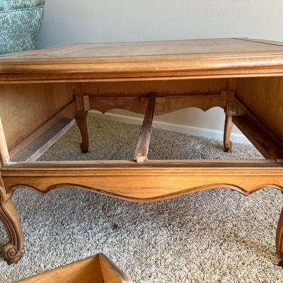 1960s French Provincial Maple Side Table Broyhill HUNTINGTON BEACH