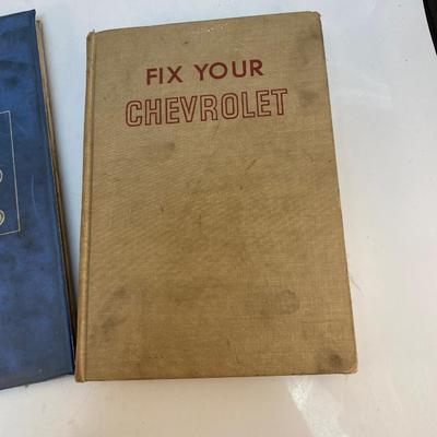 Pair of Vintage Automotive Repair Manual Guides Chevrolet Fiat