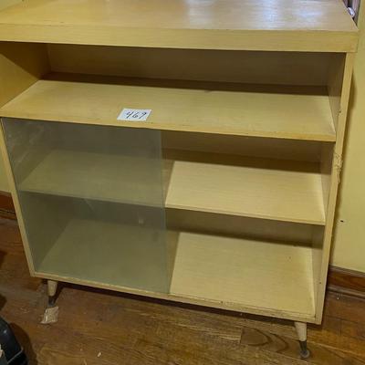 Vintage Blonde Display/Entryway Cabinet
