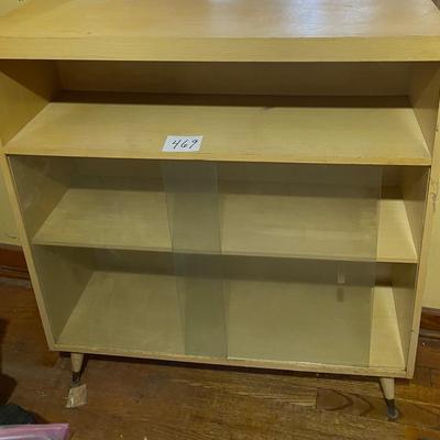 Vintage Blonde Display/Entryway Cabinet