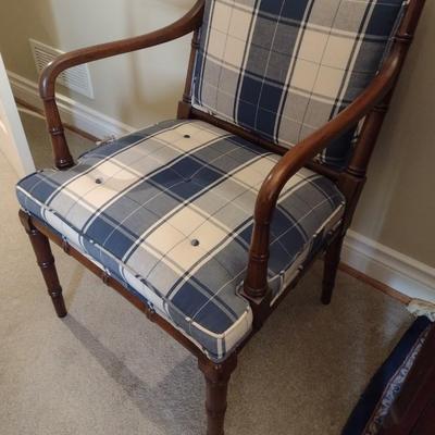 Mid Century Wood Framed Accent Chair