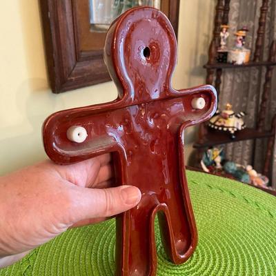 Vintage Ceramic Gingerbread Man Wall Art