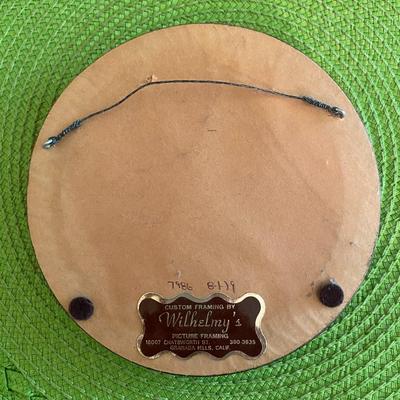 Victorian Silhouette  Reverse Painting on Convex Glass