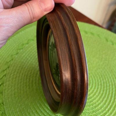 Victorian Silhouette  Reverse Painting on Convex Glass