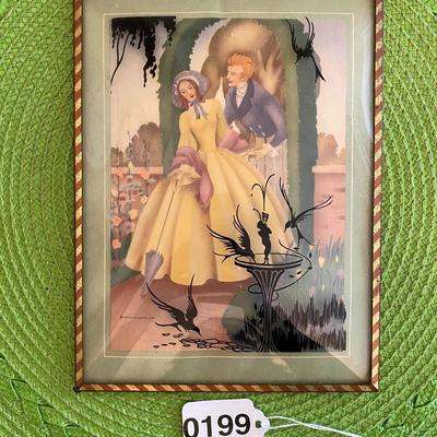 Victorian Morris and Bendien Sandre Art Couples Courting Fountain