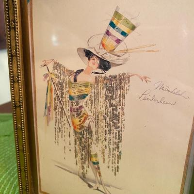 Turnowsky's Art Cabaret Striped Dress / Costume with Striped Top Hat