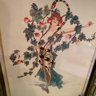 Turnowsky's Art Caberet Garden of Forbidden Fruit with Serpent and Apples