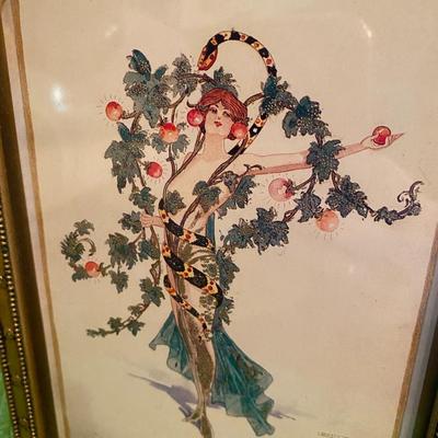 Turnowsky's Art Caberet Garden of Forbidden Fruit with Serpent and Apples