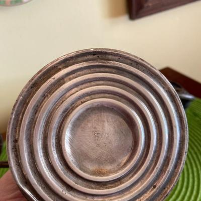 Antique 3 Light Weighted Sterling Candelabra by Empire