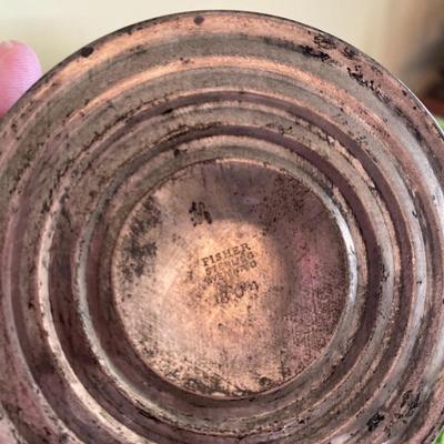 Antique Weighted Stering Candle Holders by Fisher