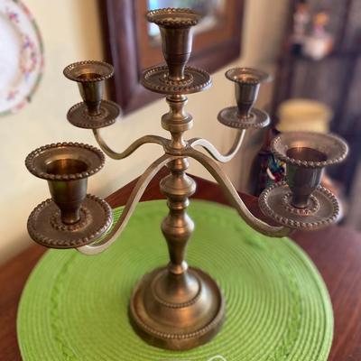 Vintage 5 Arm Brass Candelabra