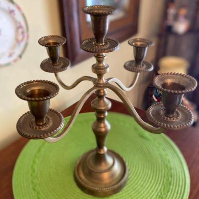 Vintage 5 Arm Brass Candelabra
