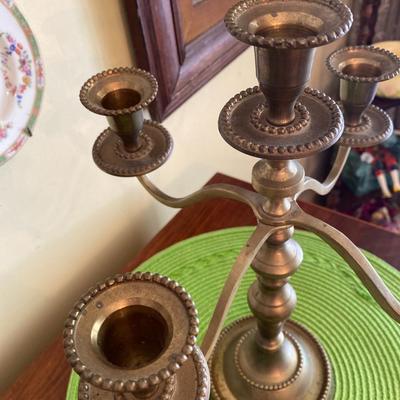 Vintage 5 Arm Brass Candelabra
