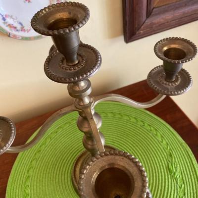 Vintage 5 Arm Brass Candelabra