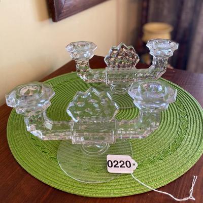 Vintage Fostoria 2 Arm Candle Holders American Pattern