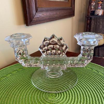 Vintage Fostoria 2 Arm Candle Holders American Pattern