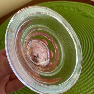 Vintage Pink Depression Glass Candle Holders