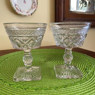 Vintage Imperial Cape Cod Stemmed Compote Clear Glassware